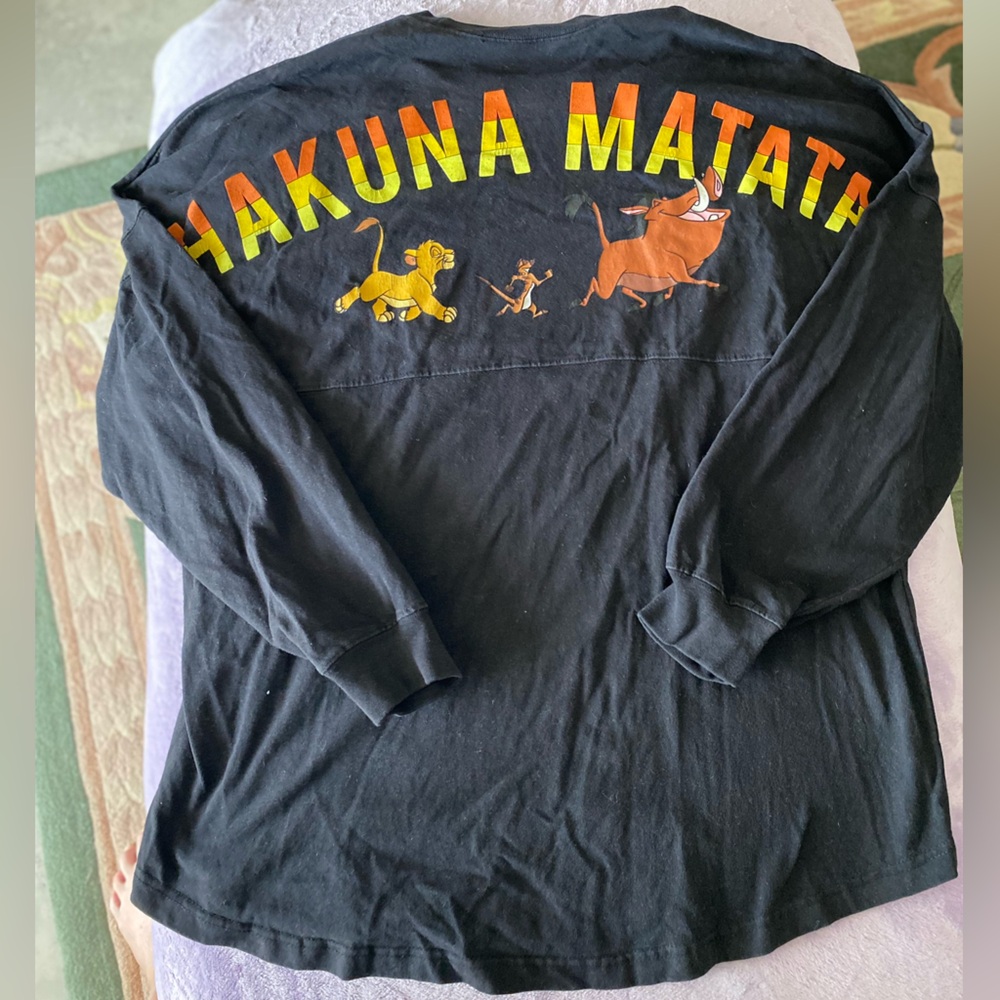 Disney Parks The Lion King Hakuna Matata Spirit Jersey Shirt Black Adult Large